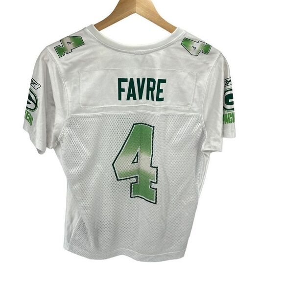 NFL Womens Brett Favre #4 Green Bay Packers Jersey Football White Green Medium - Picture 11 of 11
